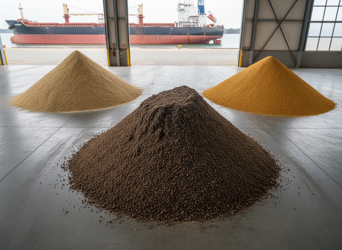 Feed By-products: PKE, DDGS & Rice Bran supply — sourcing, inspection and logistics