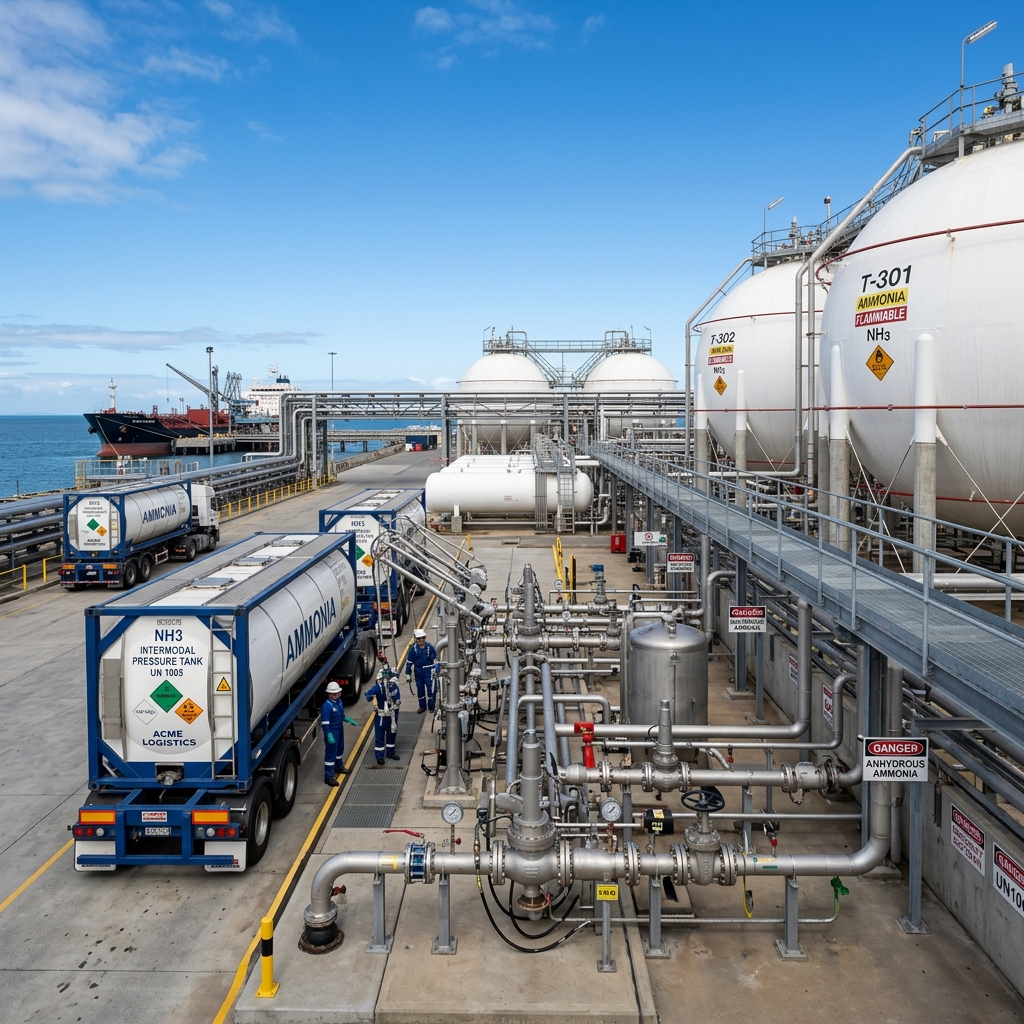 Refrigerated Anhydrous Ammonia (NH₃ ≥ 99.5%) — sourcing, inspection and logistics