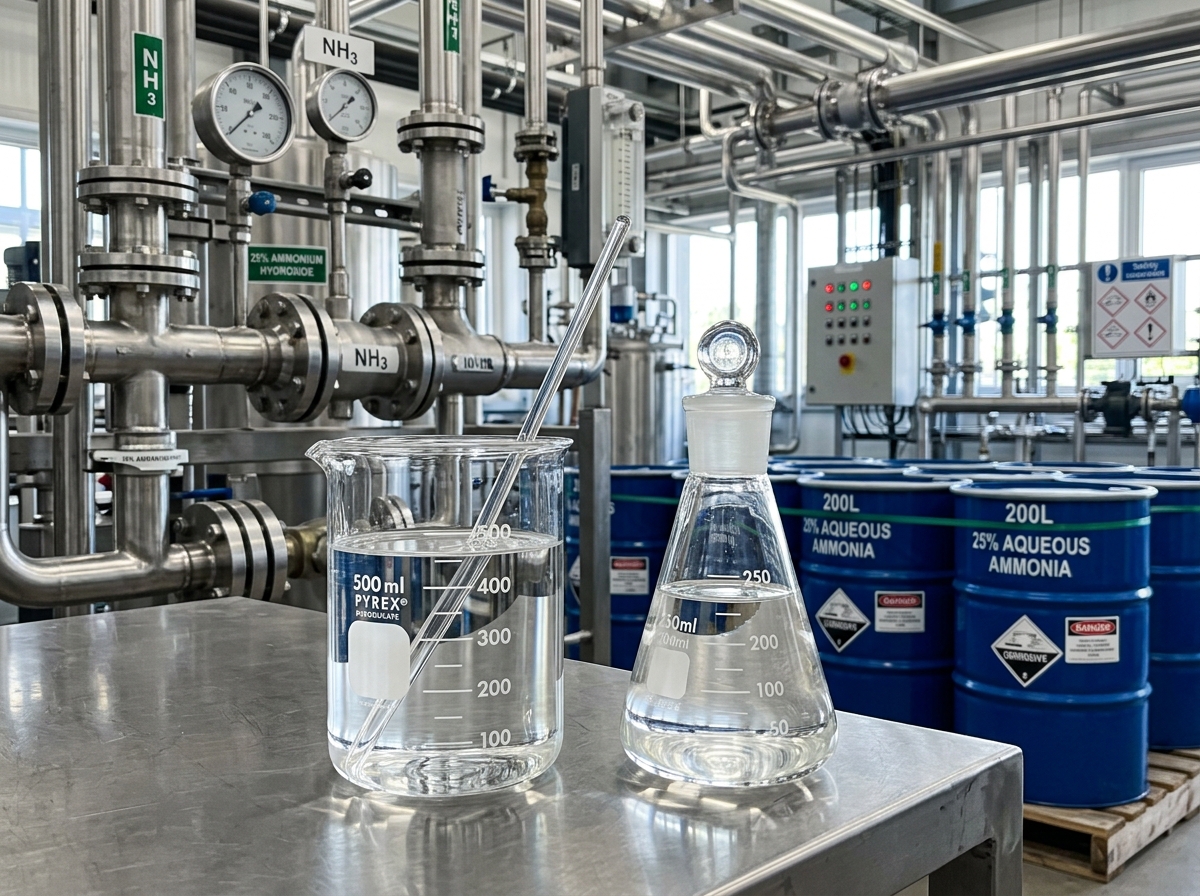 Aqueous Ammonia / Ammonium Hydroxide (20–25% NH₃) — sourcing, inspection and logistics