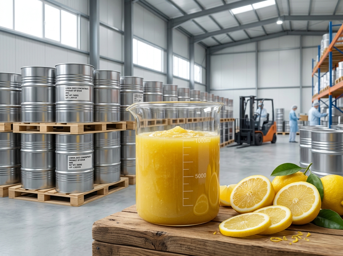 Lemon Juice Concentrate (Cloudy & Clarified 400–500 GPL, 45–55 °Brix) — sourcing, inspection and logistics