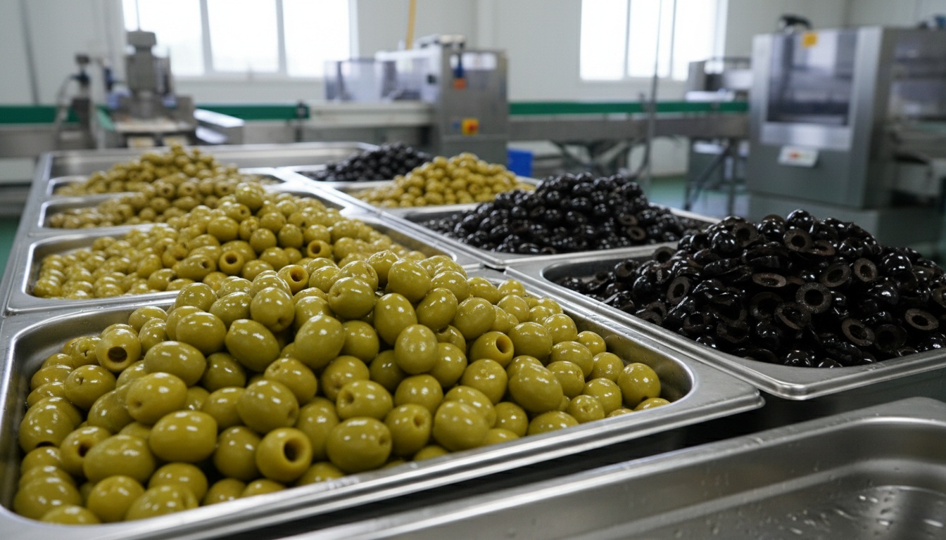 Table Olives, Bulk & Canned (Green, Black Ripe, Whole, Pitted & Sliced) — sourcing, inspection and logistics