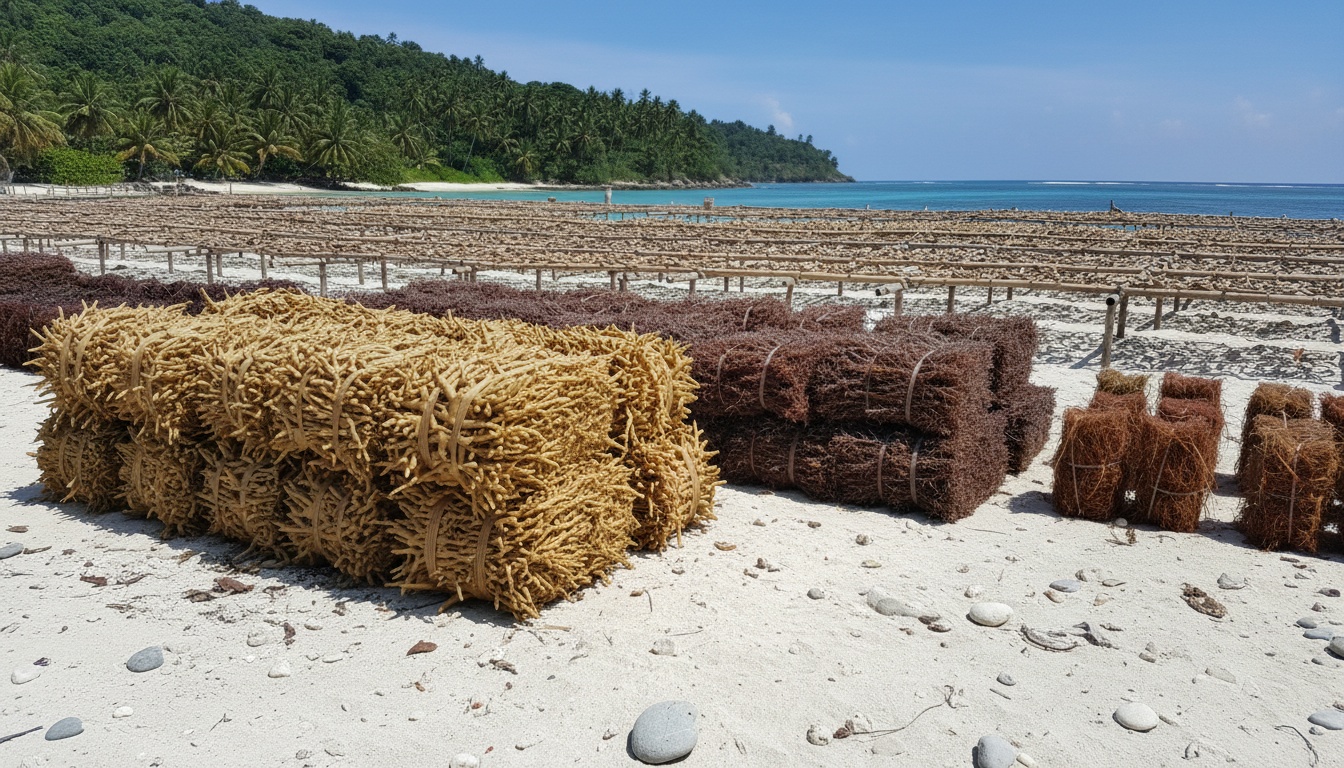 Dried Raw Seaweed: Eucheuma Cottonii, Spinosum and Gracilaria for Extraction — sourcing, inspection and logistics